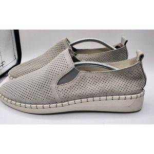 Bernie Mev Womens TW98 Leather Fashion Sneakers - Grey Suede, 40M EUC